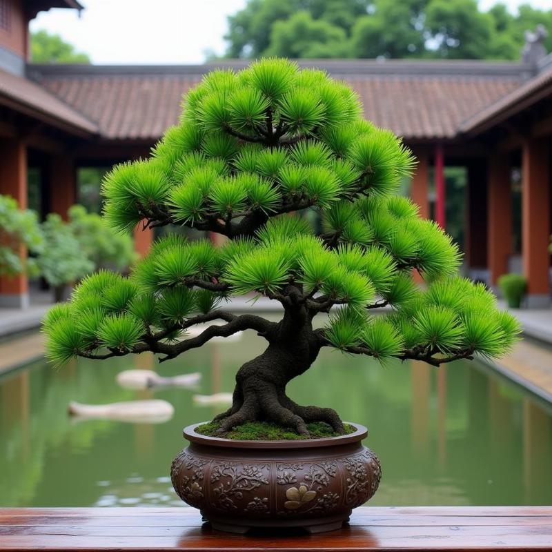 Mơ thấy tùng bonsai xanh tốt