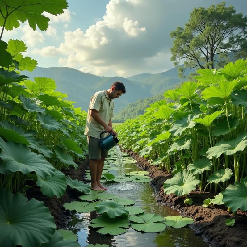 Mơ thấy tưới nước cho cây khổ qua