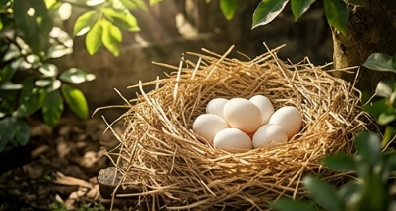 Mơ thấy vịt: Giải mã điềm báo tài lộc và bảng số may mắn 5 Ổ rơm khô ráo chứa những quả trứng vịt sáng màu nguyên vẹn nằm cạnh góc vườn