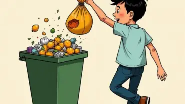 Mơ thấy vứt bỏ me thối vào thùng rác