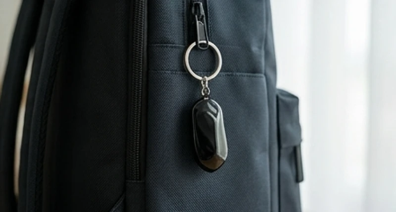 Viên đá Obsidian đen chạm khắc tinh xảo làm móc khóa balo hỗ trợ học sinh tĩnh tâm hiệu quả