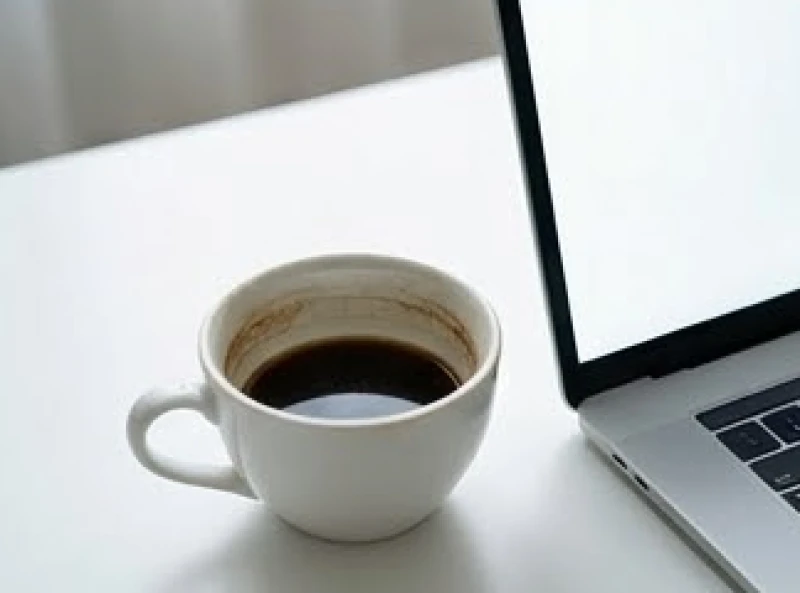 Giật mí mắt dưới là điềm gì? Giải mã 12h nam nữ & góc nhìn y học 7 Tách cà phê uống dở đặt cạnh màn hình máy tính hiển thị biểu đồ làm việc dồn dập khiến đôi mắt trở nên quá tải