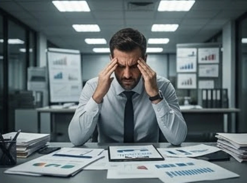 Nhân viên văn phòng mệt mỏi và kiệt sức khi phải làm việc trong môi trường áp lực doanh số cực đoan