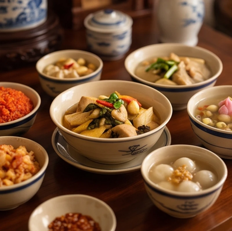 Văn khấn ngày vía Mẹ Diêu Trì: Bài cúng và sắm lễ theo từng dịp 5 Các món ăn chay thanh tịnh được nấu chín và trình bày đẹp mắt trên bàn thờ Mẹ Diêu Trì