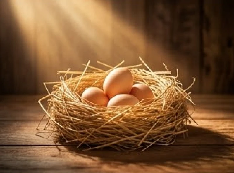 Mơ thấy ổ trứng gà: Tra cứu điềm báo bối cảnh và số tài lộc 4 Tổ rơm duy nhất chứa những quả trứng gà nổi bật dưới ánh sáng ban mai
