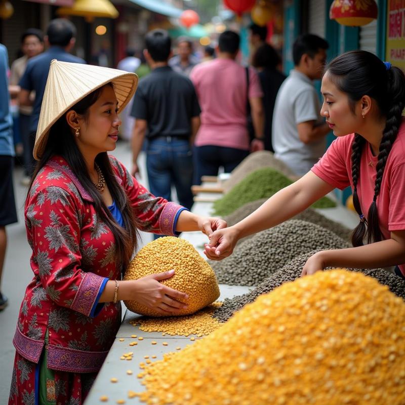 Mơ thấy mua hạt dưa tại chợ