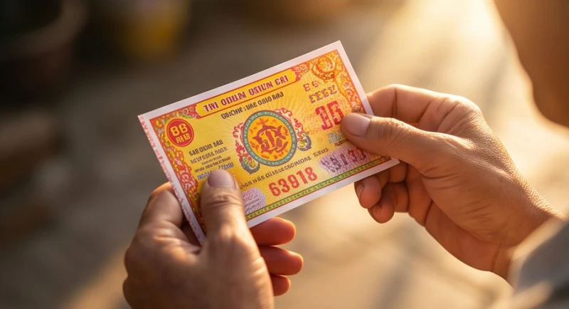 Mơ thấy mình đi đánh đề: Ý nghĩa điềm báo và con số may mắn 4 Đôi bàn tay cầm tờ vé số kiến thiết truyền thống sáng rực dưới ánh nắng mặt trời tượng trưng cho may mắn