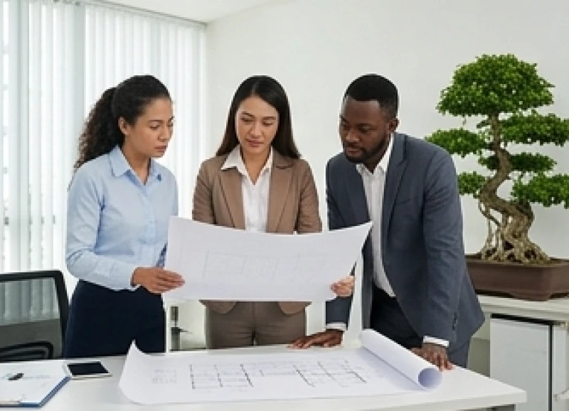Ba người cùng hợp tác làm việc trong một dự án để tạo ra thế cân bằng năng lượng tam hợp