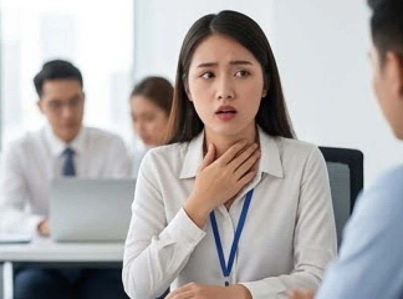 Nhân viên văn phòng lo lắng khi bất ngờ bị nấc cụt liên tục ba lần ngay giữa cuộc họp quan trọng