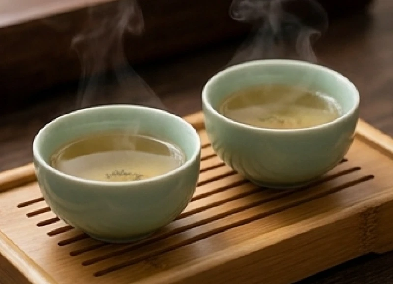 Hai tách trà sen ấm nóng đặt đối diện nhau thể hiện sự gắn kết và minh bạch trong việc hợp tác