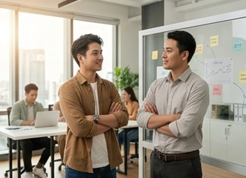 Nam giới điều hành doanh nghiệp với phong thái điềm đạm và sự chuẩn bị kỹ lưỡng về nền tảng tài chính
