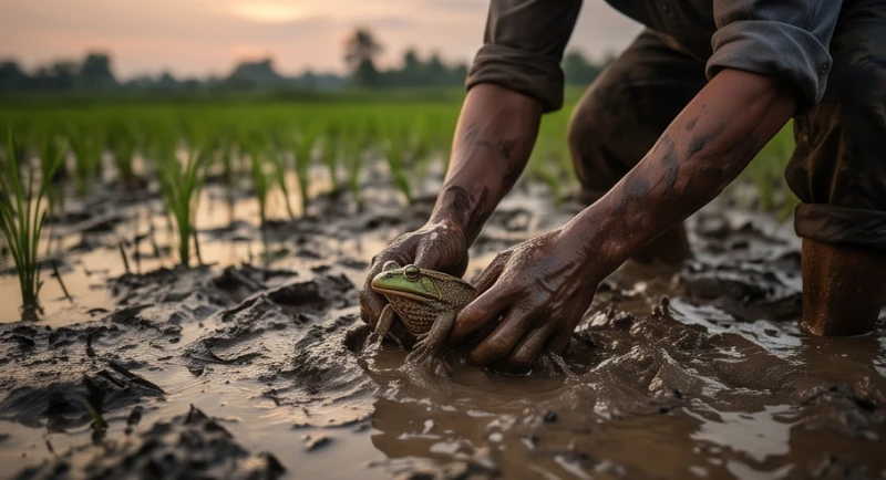 Mơ thấy bắt ếch: Giải mã điềm báo lành dữ và bộ số tài lộc 4 Nam giới lội dưới bùn lầy tìm kiếm và mơ thấy bắt ếch phản ánh khát vọng chinh phục sự nghiệp