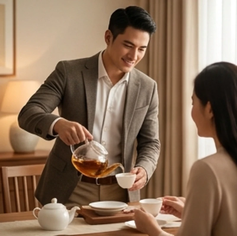 Người đàn ông đĩnh đạc và điềm tĩnh thể hiện trách nhiệm trụ cột vững chắc của nam giới khi lập gia đình