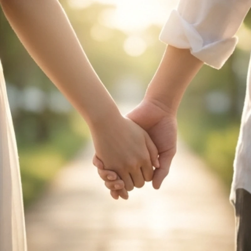 Mơ thấy gái xinh là điềm gì: Góc nhìn tâm lý và bộ số may mắn 4 Hai bàn tay đan chặt vào nhau của một cặp đôi đang dạo bước trên con đường ngập tràn ánh nắng ấm áp