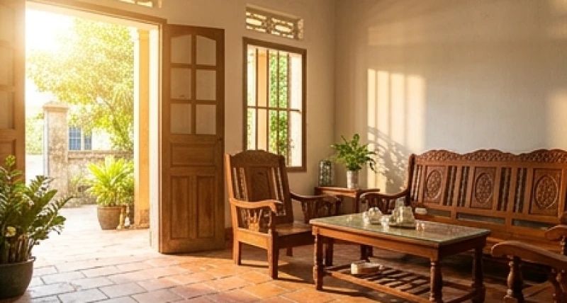 Ngôi nhà truyền thống thoáng đãng ngập tràn ánh sáng tự nhiên thể hiện luồng dương khí mạnh mẽ