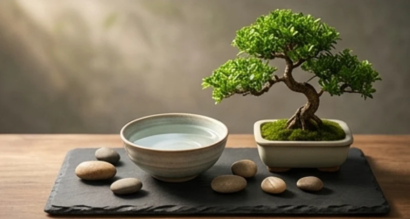 Sự kết hợp giữa các yếu tố tự nhiên như cây xanh và nước biểu trưng cho nạp âm ngũ hành bản mệnh
