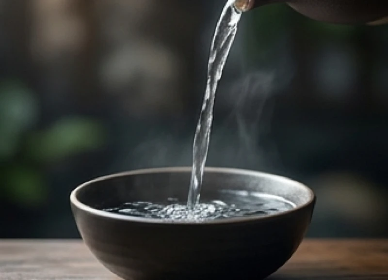 Hình tượng dòng nước tinh khiết chảy từ trên cao đại diện cho mệnh Thiên Hà Thủy