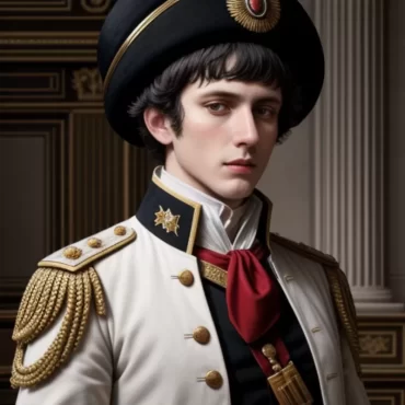 Napoleon Bonaparte with a mole on his right jawline