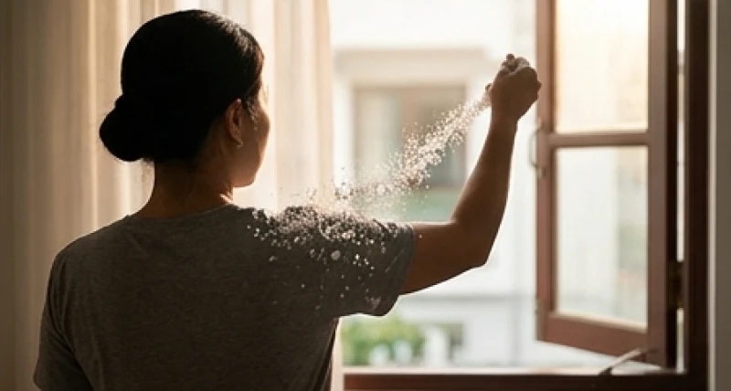 Ném mạnh một nắm muối hột nguyên chất qua vai trái để xả xui và xua đuổi các điềm báo rủi ro về tiền bạc