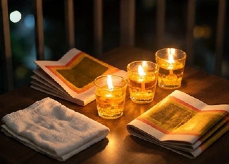 Văn khấn sao La Hầu chuẩn nghi thức: Sơ đồ 9 nến & ngày giờ cúng 6 Sử dụng nến ly thủy tinh và chuẩn bị sẵn khăn ướt để phòng ngừa hỏa hoạn khi làm lễ