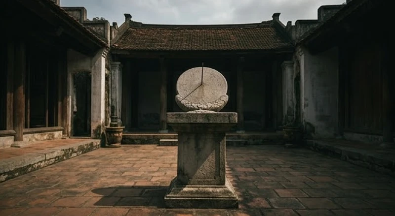 Bầu trời u ám và khung cảnh trầm lắng tượng trưng cho năng lượng bất lợi của những ngày Hắc đạo mang trực Nguy