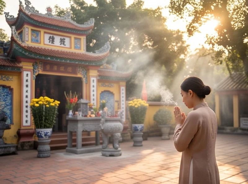 Không gian thanh tịnh dâng hương lễ Mẫu Cửu Trùng Thiên vào ngày mùng 9 tháng 9
