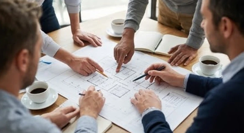 Đường trí đạo ngắn: Ý nghĩa, cách nhận diện và giải pháp khắc phục 6 Nhóm người đang thảo luận sôi nổi và lên kế hoạch dự án thực tế trên bàn làm việc