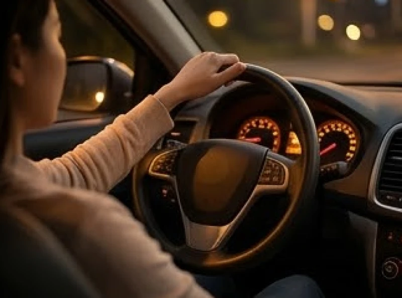 Người lái xe tấp vào lề đường nghỉ ngơi khi cảm thấy đôi mắt mệt mỏi sau nhiều giờ cầm lái