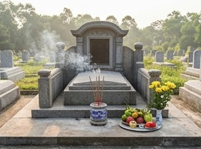 Văn khấn Thanh Minh tại nghĩa trang: Bài cúng Thần linh và Gia tiên 1 Con cháu sum vầy thực hiện nghi thức cúng tảo mộ Thanh Minh tại lăng mộ gia tiên