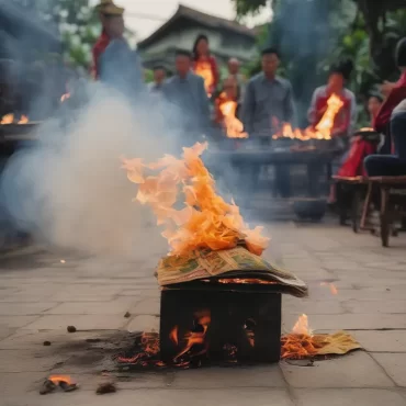 Nghi thức đốt quần áo cho người chết