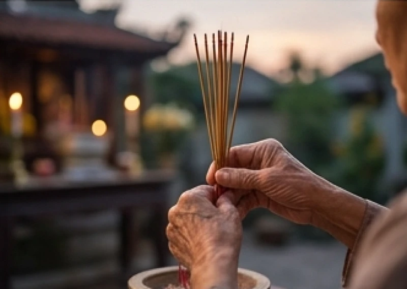 Tử vi tuổi Tân Mão 1951 năm 2027: Chi tiết mâm cúng dâng sao 7 Đôi bàn tay thành kính dâng hương trong nghi thức cúng sao giải hạn mong cầu bình an cho gia đạo