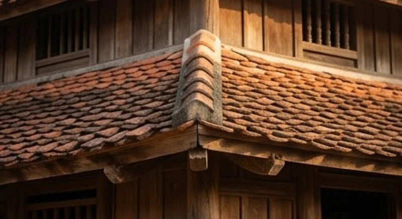 Lớp ngói nung đỏ trên mái nhà che mưa chắn gió đại diện cho bản tính kiên định và bao bọc của nạp âm này