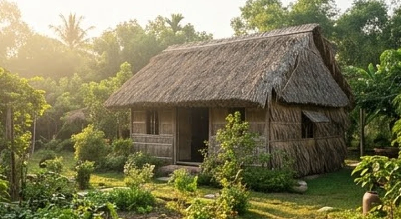 Mơ thấy nhà lá: Giải mã điềm báo lành dữ & sổ mơ chi tiết 1 Ngôi nhà lá mộc mạc thơm mùi cỏ khô mang lại cảm giác bình yên và sự chữa lành trong tâm trí