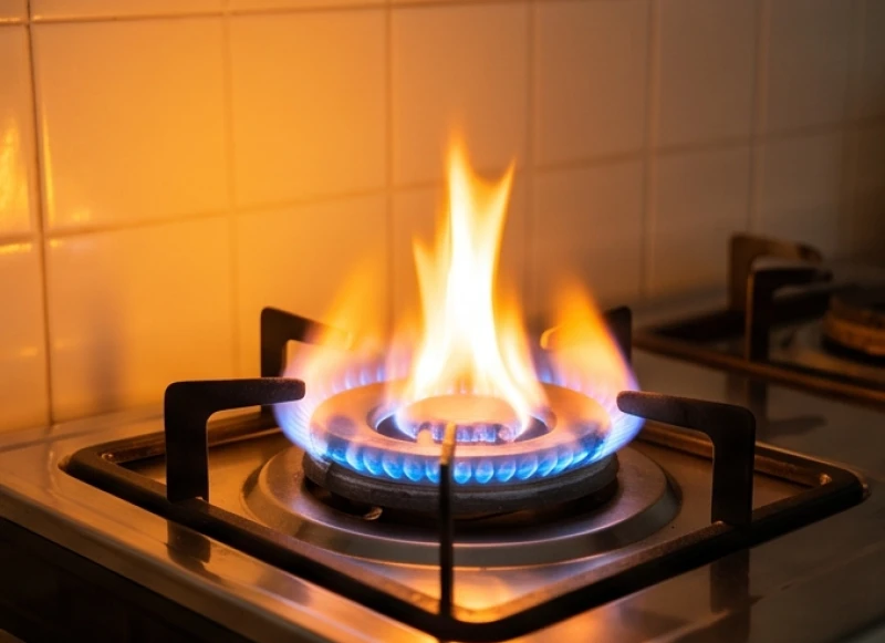 Ngọn lửa bừng sáng mạnh mẽ từ bếp ga mang ý nghĩa hưng thịnh và tài lộc khi xuất hiện trong giấc mơ