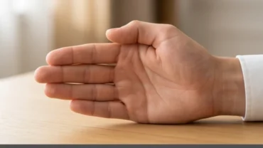 Bàn tay có ngón út dài vươn quá đốt thứ nhất của ngón áp út thể hiện sự tự tin