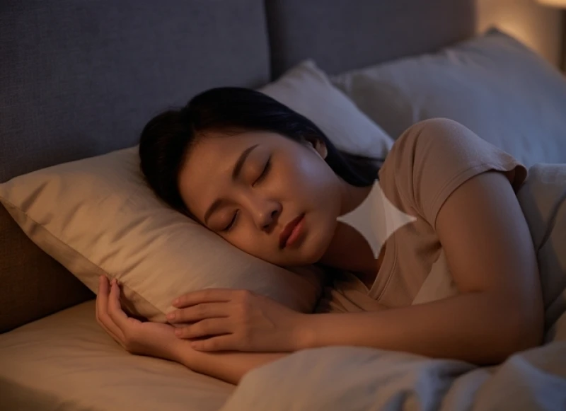 Người phụ nữ đang chìm vào giấc ngủ sâu trong căn phòng yên tĩnh giúp làm dịu hệ thần kinh