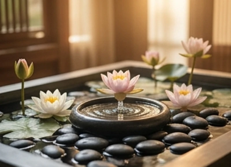 Dòng nước êm đềm mang ý nghĩa phong thủy tượng trưng cho mệnh Trường Lưu Thủy của tuổi Quý Tỵ