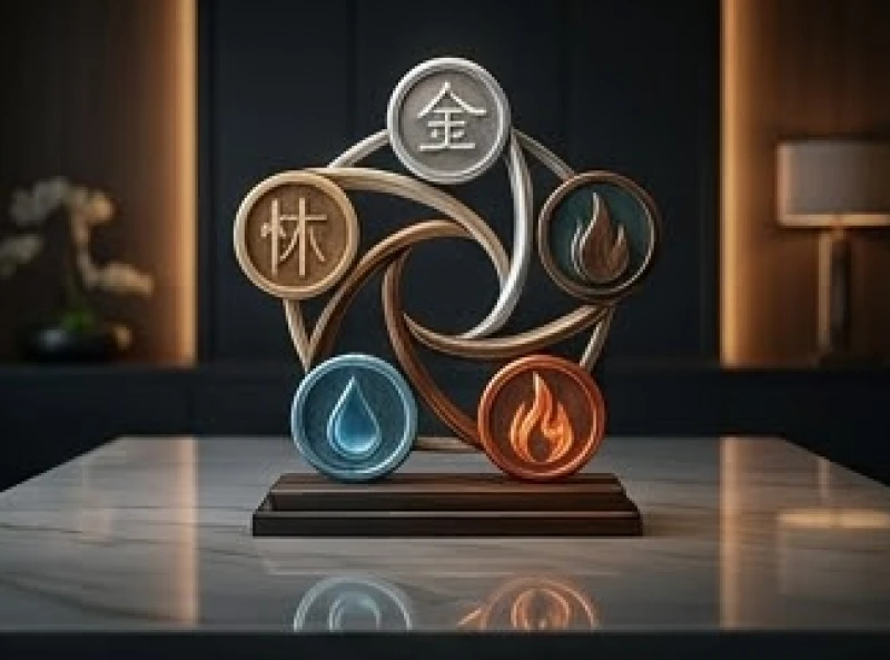 Cấu trúc ngũ hành nạp âm tương sinh giúp điều hòa và kích hoạt vượng khí trong không gian làm việc