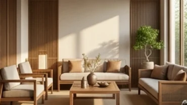 Không gian nội thất hài hòa thể hiện sự cân bằng của ngũ hành phản sinh phản khắc trong phong thủy