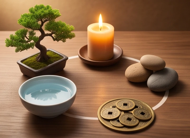 Vòng tròn ngũ hành tương sinh tương khắc thể hiện mối quan hệ giữa các mệnh trong tự nhiên