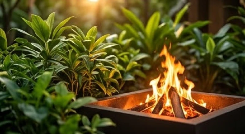 Sơn Hạ Hỏa là gì: Bảng tra tuổi, màu xe, hướng nhà và con số 3 Cây cối xanh tươi sinh trưởng mạnh mẽ cạnh ngọn lửa ấm áp minh họa cho mối quan hệ tương sinh Mộc sinh Hỏa