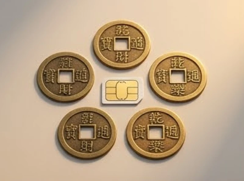 Sim phong thủy tuổi Mùi: Định mức ngân sách và tự luận Kinh Dịch 1 Biểu đồ ngũ hành tương sinh bằng đồng xu phong thủy và thẻ sim điện thoại được xếp thành vòng tròn