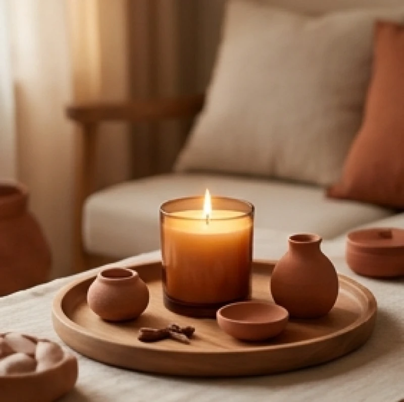 Góc trang trí ấm cúng kết hợp yếu tố Mộc và Hỏa mang lại năng lượng tương sinh tích cực cho tuổi Đinh Mão