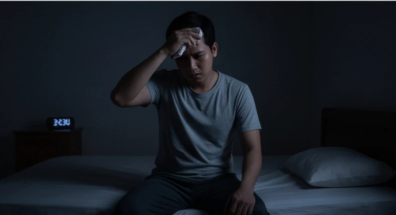 Trạng thái mệt mỏi, đổ mồ hôi lạnh và tim đập nhanh sau khi tỉnh dậy từ cơn ác mộng