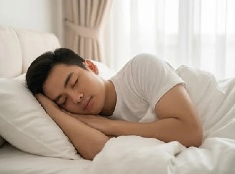 Mơ thấy đi học thi cử: Điềm báo, số may mắn & mẹo xả stress 4 Chàng trai trẻ có một giấc ngủ bình yên và sâu giấc trên chiếc giường nệm trắng muốt dịu êm