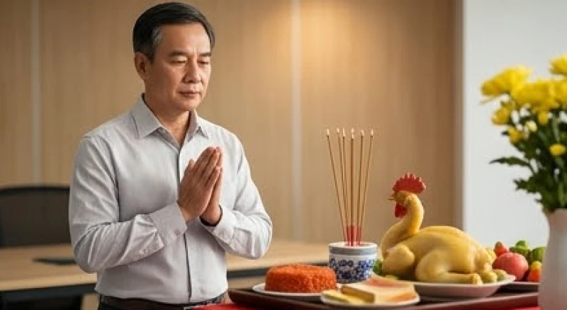 Văn khấn chuyển văn phòng: Bài cúng chuẩn và thủ tục nhập trạch 3 Giám đốc hoặc người đại diện hợp tuổi đứng ra thực hiện nghi thức thắp hương và hóa vàng.