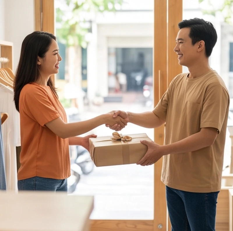 Tuổi Tỵ khai trương ngày nào tốt: lịch đẹp và tuổi hợp mở hàng 4 Chủ tiệm vui vẻ bắt tay vị khách hàng đầu tiên có ngũ hành tương sinh mang lại may mắn cho việc buôn bán