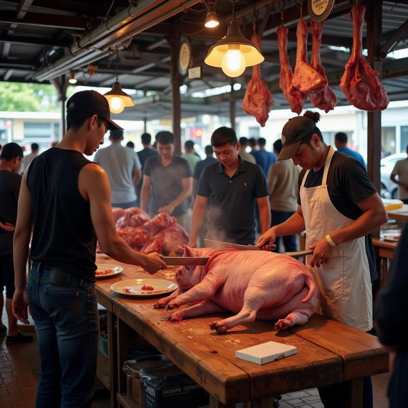 Mơ thấy người khác làm thịt lợn