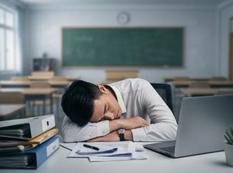 Mơ thấy làm bài kiểm tra: Ý nghĩa theo môn học & mẹo xả stress 1 Người trưởng thành gục đầu xuống bàn làm việc vì mệt mỏi và mơ thấy làm bài kiểm tra trong tiềm thức
