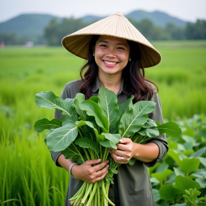 Giấc mơ thấy đang hái rau muống